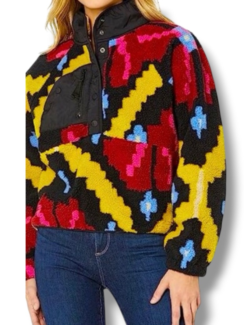 Free People Movement Rocky Ridge Pullover in Moroccan Night Print Size Small